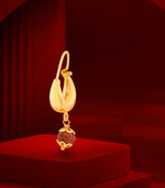 Rudraksha Drop Gold Earring