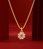 Ruby Bloom Gold Pendant