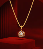 Floral Radiance Gold Pendant