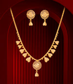 Golden Leaf Harmony Necklace Set