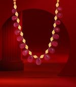 Maroon Petal Necklace