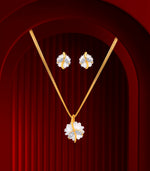 Full blossom petals pendant set