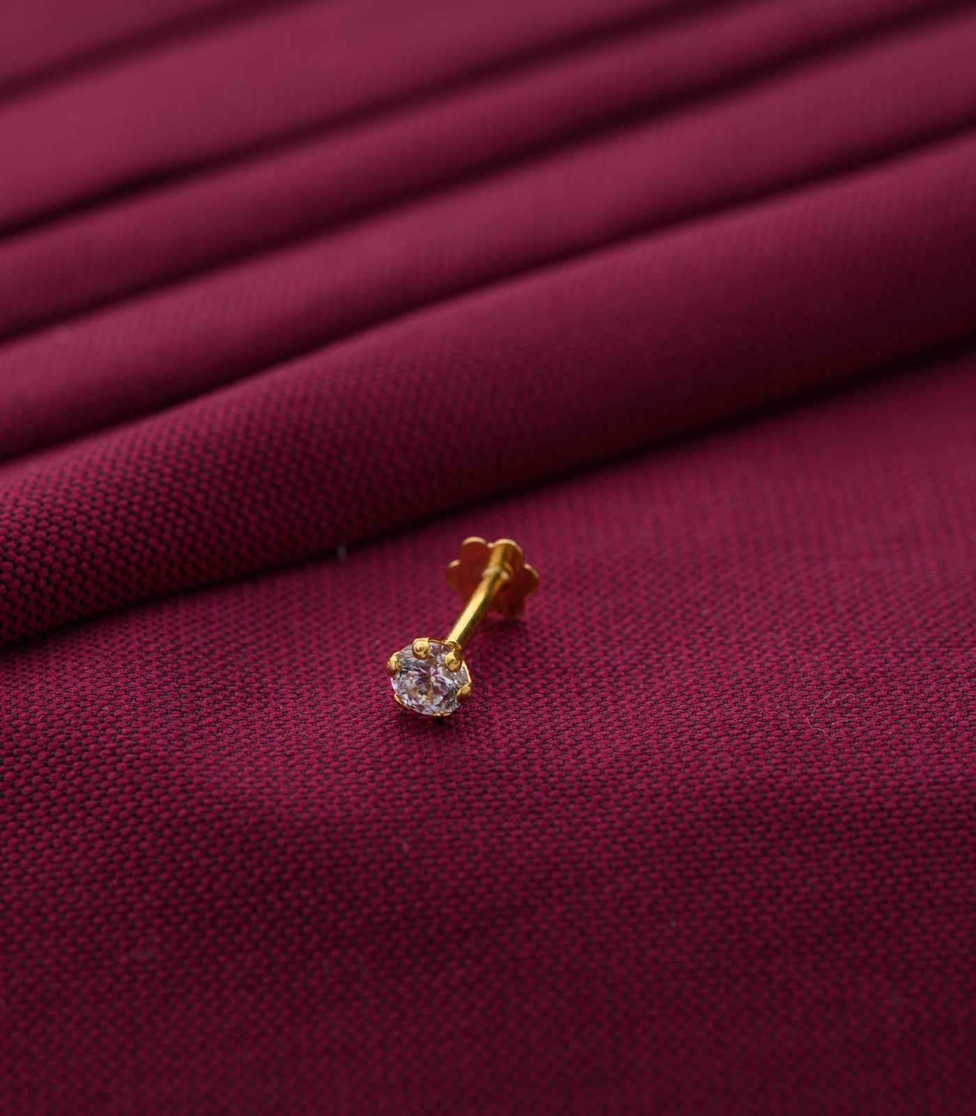 Nosepin Gold Nose Ring With Stones Nose Pin Buy Round Stone Nose Pin @OnlinePNG – Gadgil