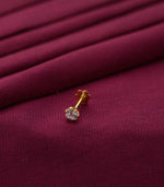 Round Stone Nose Pin