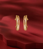 Textured Hoops Gold Earrings