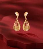 Curved Teardrop Gold Tops