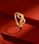 Interlinked Swirl Gold Finger Ring