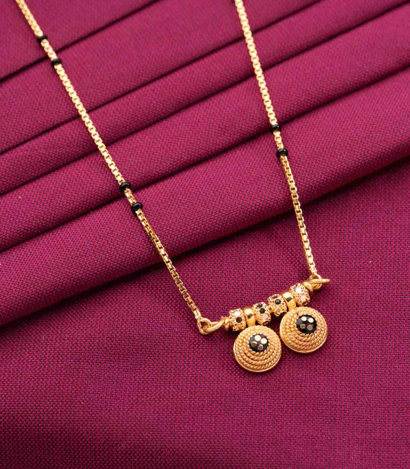 Thali Single Chain Gold Mangalsutra Designs THN43 One Gram Gold