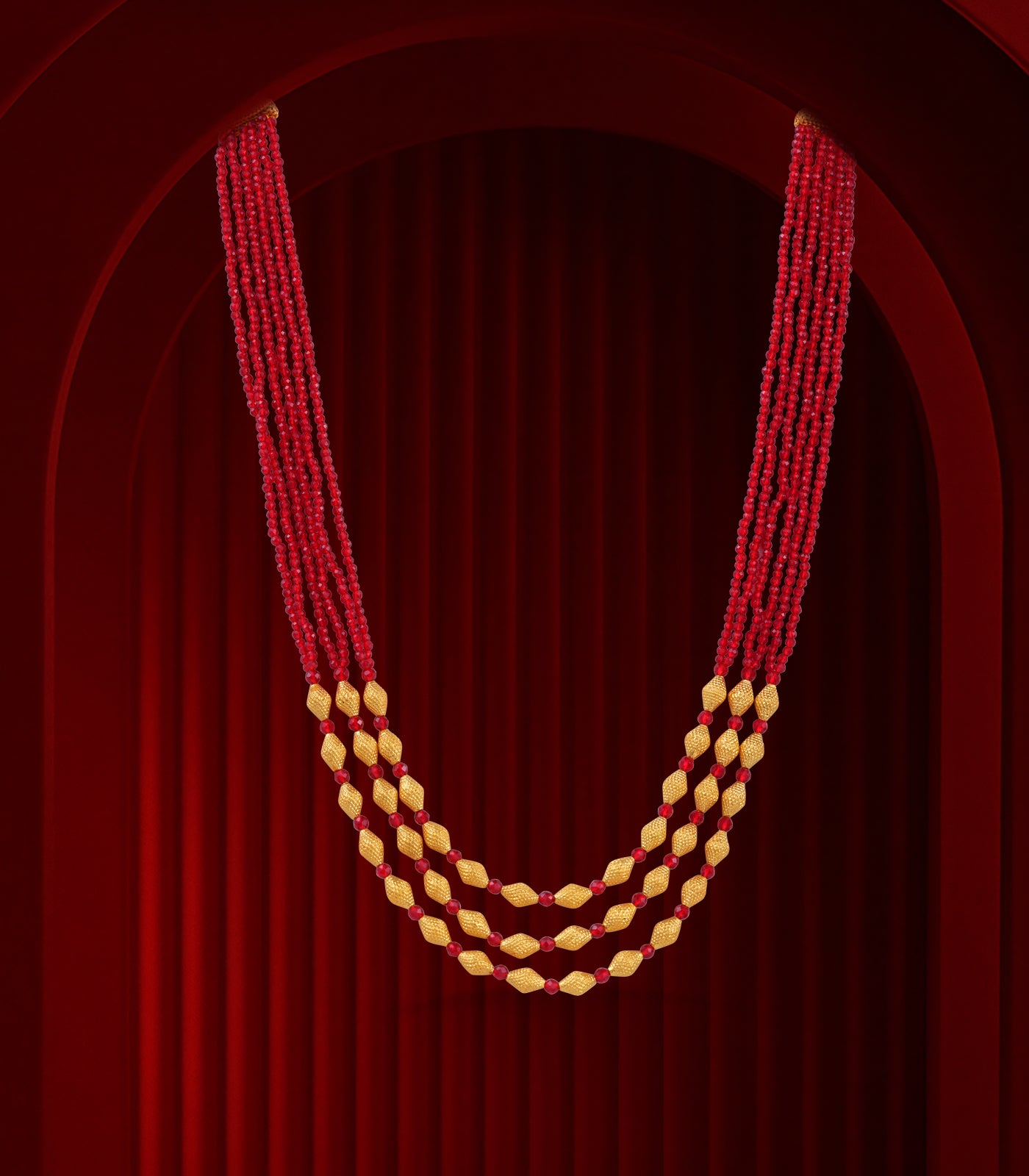 Necklace Buy Layered Conical Red Bead Necklace @OnlinePNG