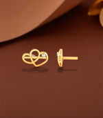 Infinity Heart Gold Earrings