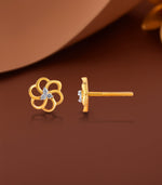 Petal Loop Gold Earrings