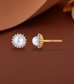 Celestial Pearl Gold Earrings