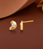 Crescent Glow Gold Earrings