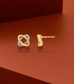 Eternal Knot Gold Earrings