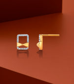 Gilded Frame Gold Earrings