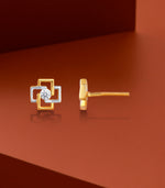 Radiant Crosslink Gold Earrings