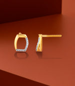 Aurora Edge Gold Earrings