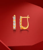 Lustre Curve Gold Earrings