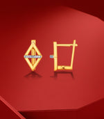 Astra Frame Gold Earrings