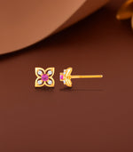 Pink Quadret Gold Tops