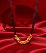 Maroon Beads Linear Pendant Necklace