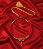 Rust Orange Thread Goph Necklace