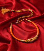 Orange Thread Goph Necklace
