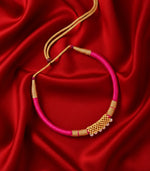 Magenta Thread Goph Necklace