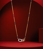 Dual Link Studded Gold Mangalsutra