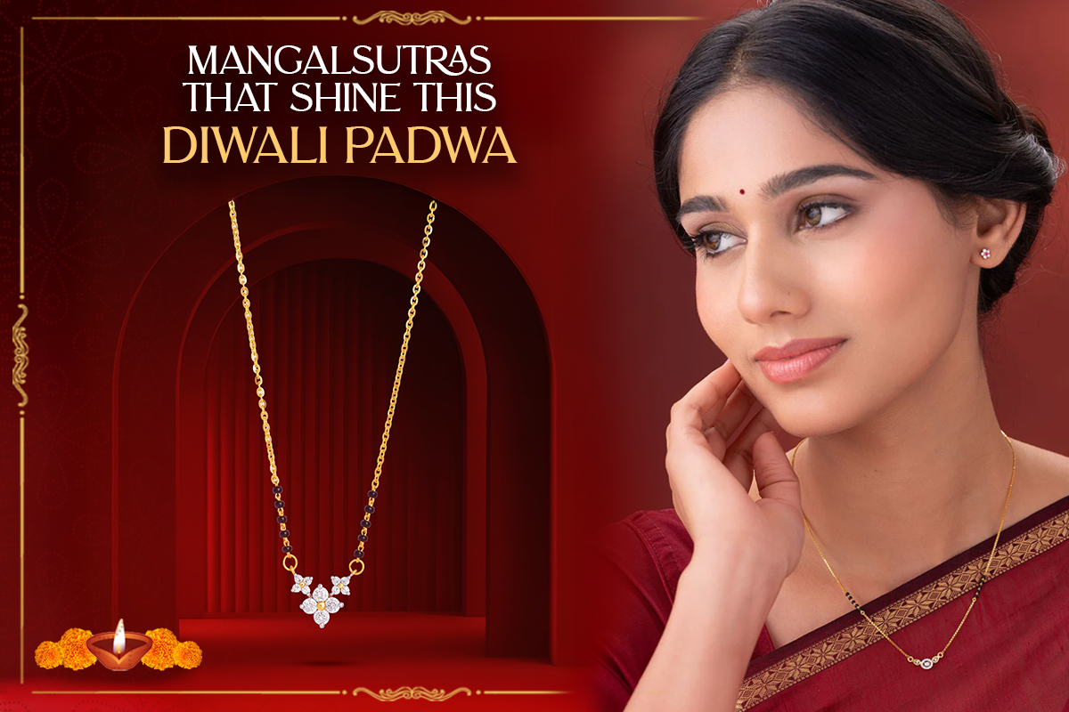 Celebrate Diwali Padwa with a Gold Mangalsutra from P.N. Gadgil.