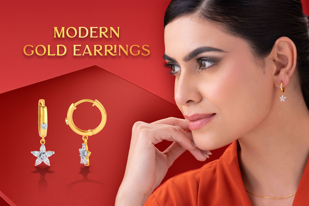 Modern Gold Earrings Online