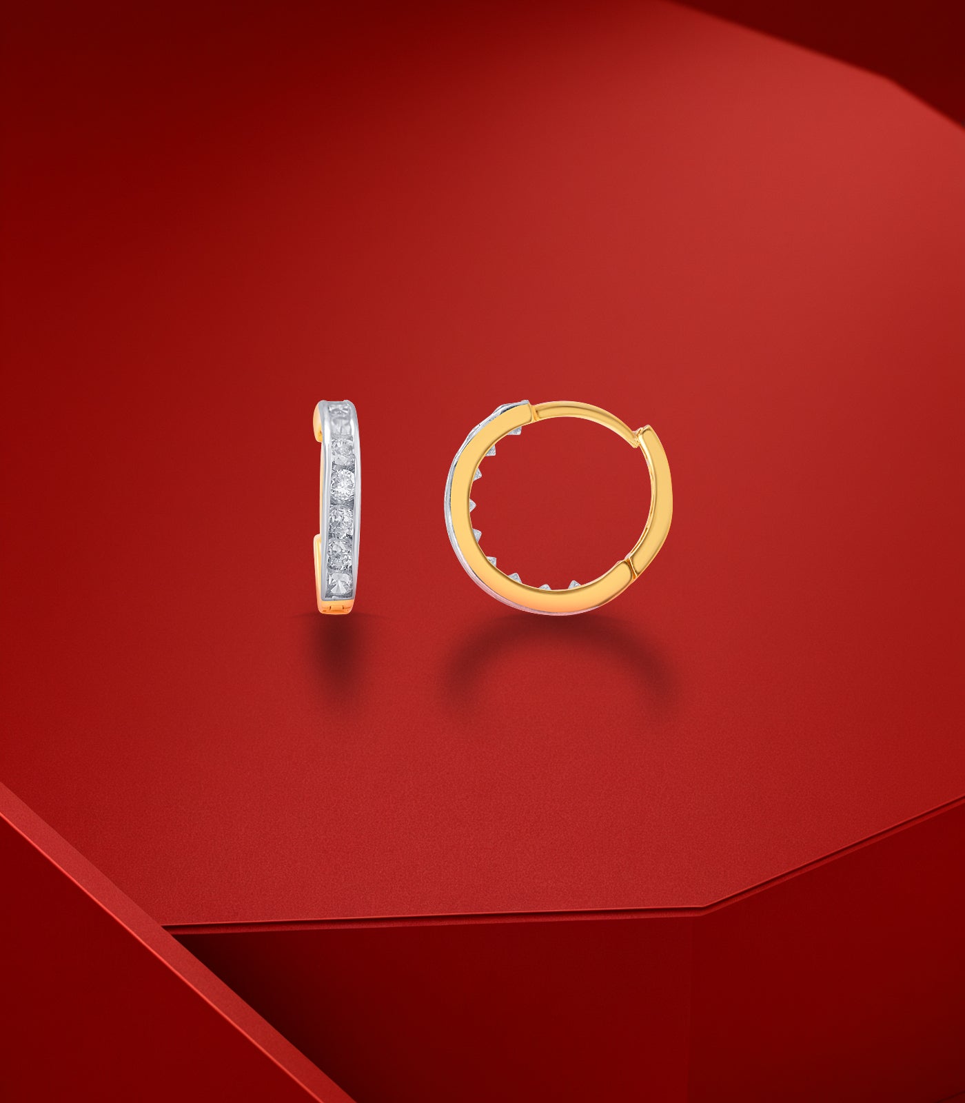 Circle Stone Studded Earrings