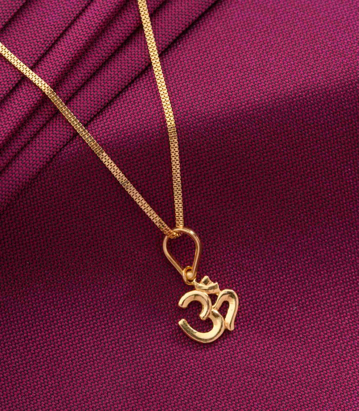 Om Gold Chain Pendant - Main Image