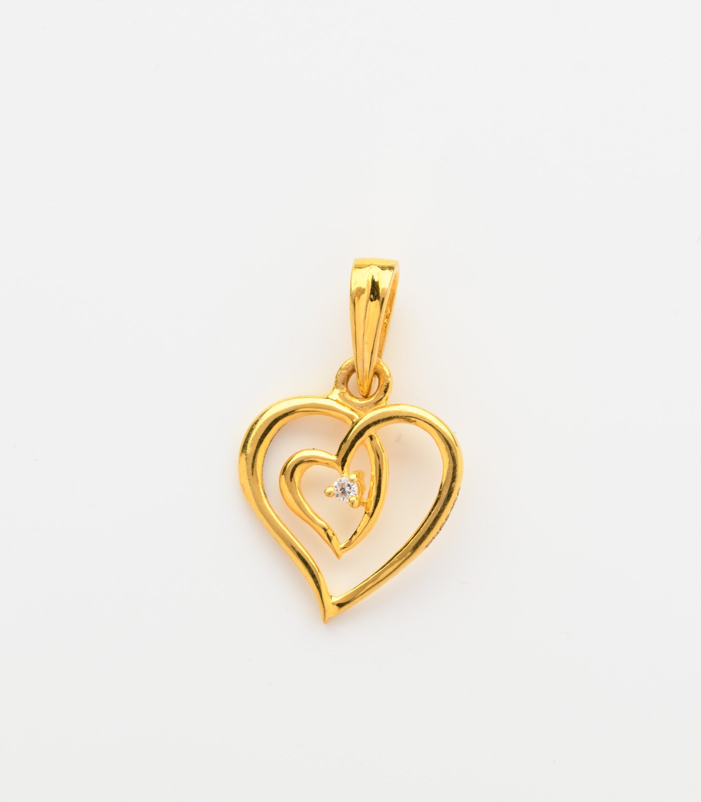 Heart in heart chain pendant - Main Image