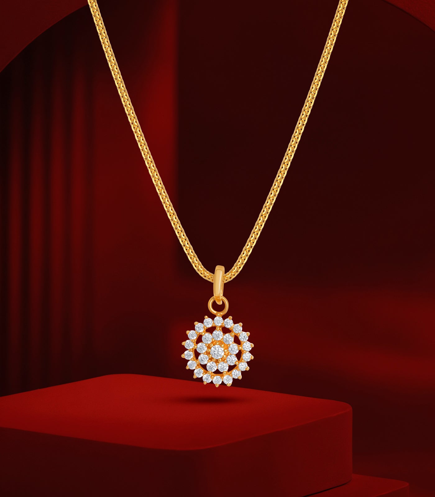 Blossom Cluster Gold Pendant