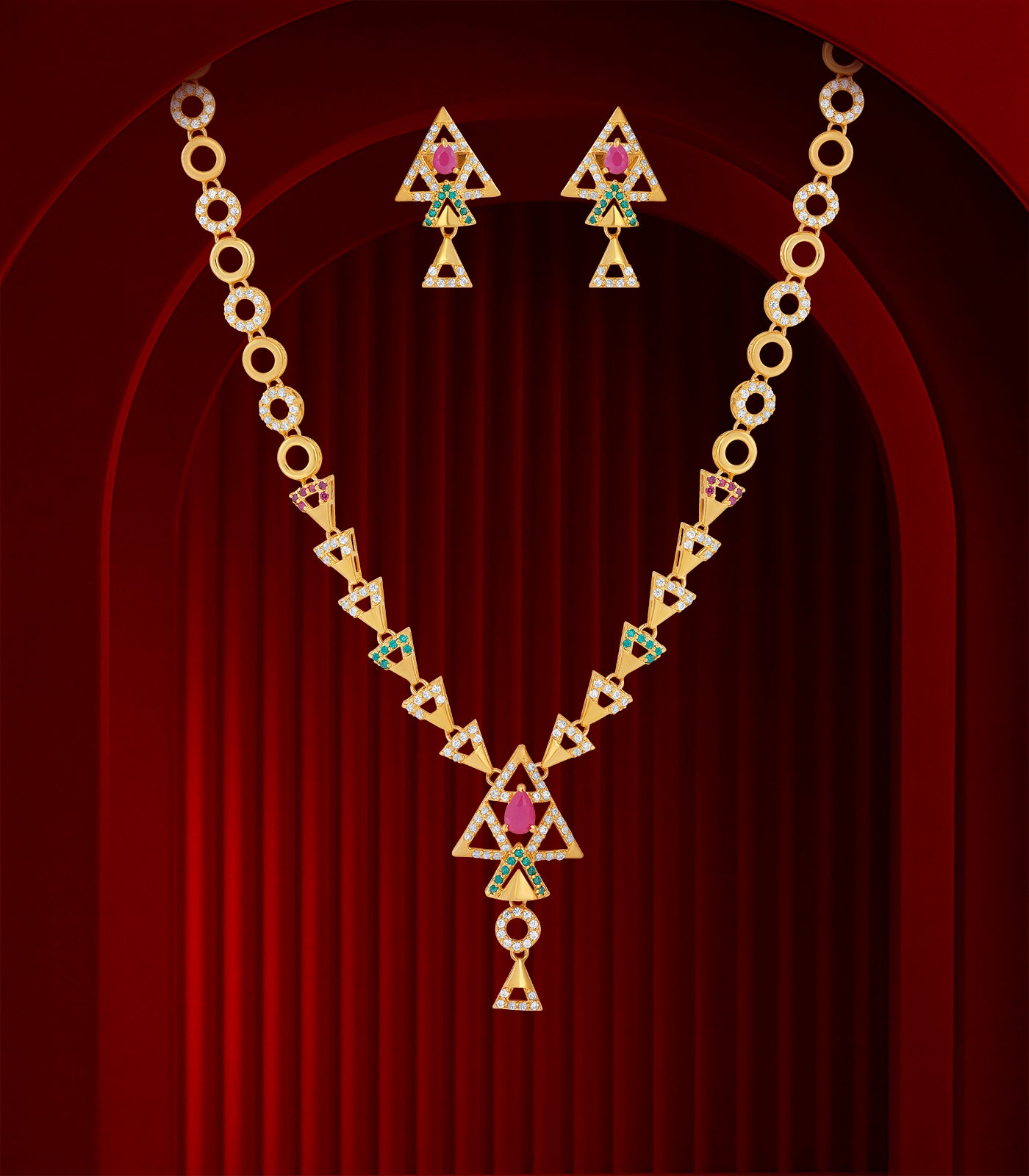 Triya Gold Necklace Set