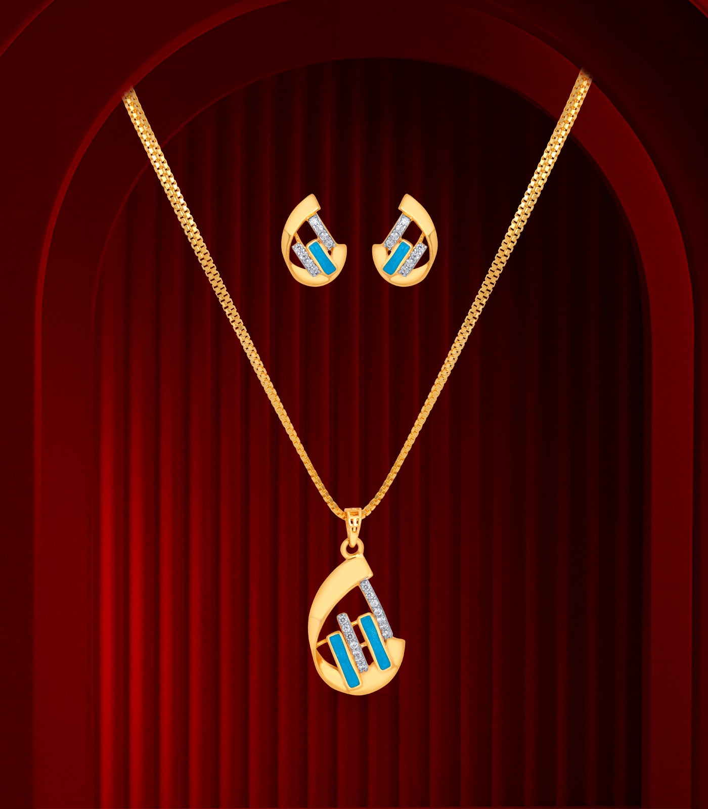 The Azure Muse Pendant Set