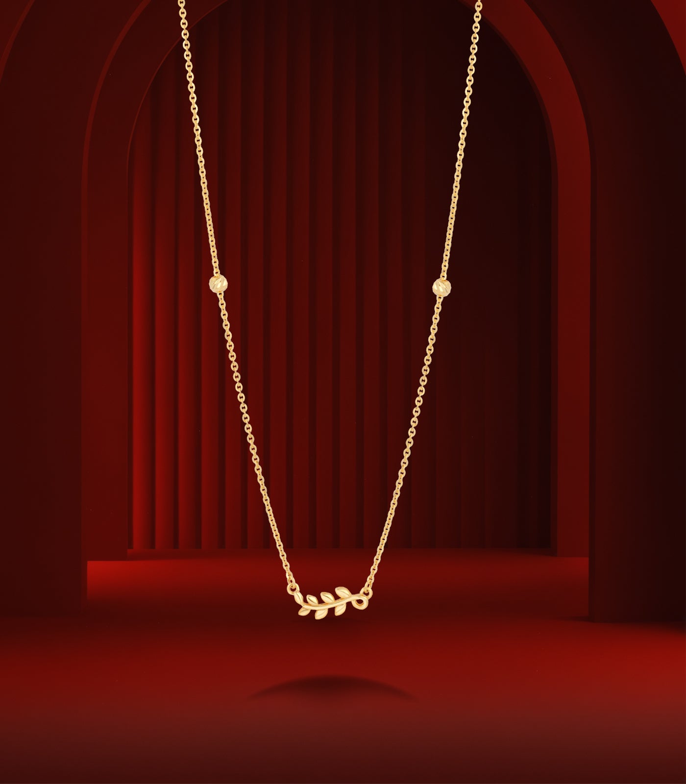 Golden Laurel Goph Necklace