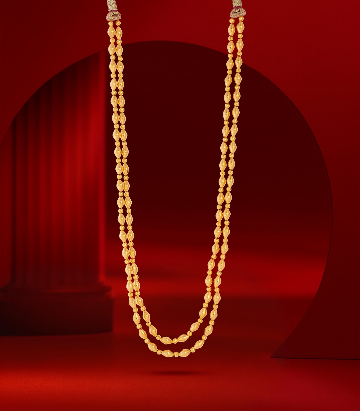 Minimal Beaded Dual Layer Necklace