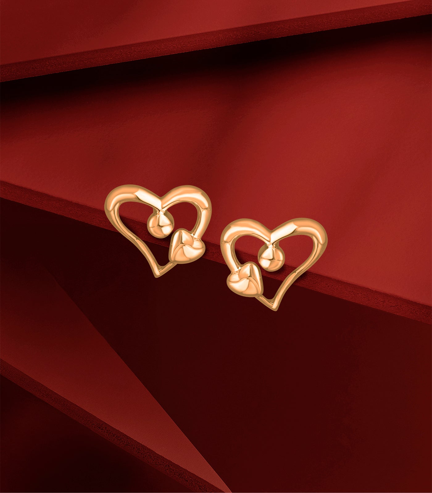 Designer Heart Gold Tops