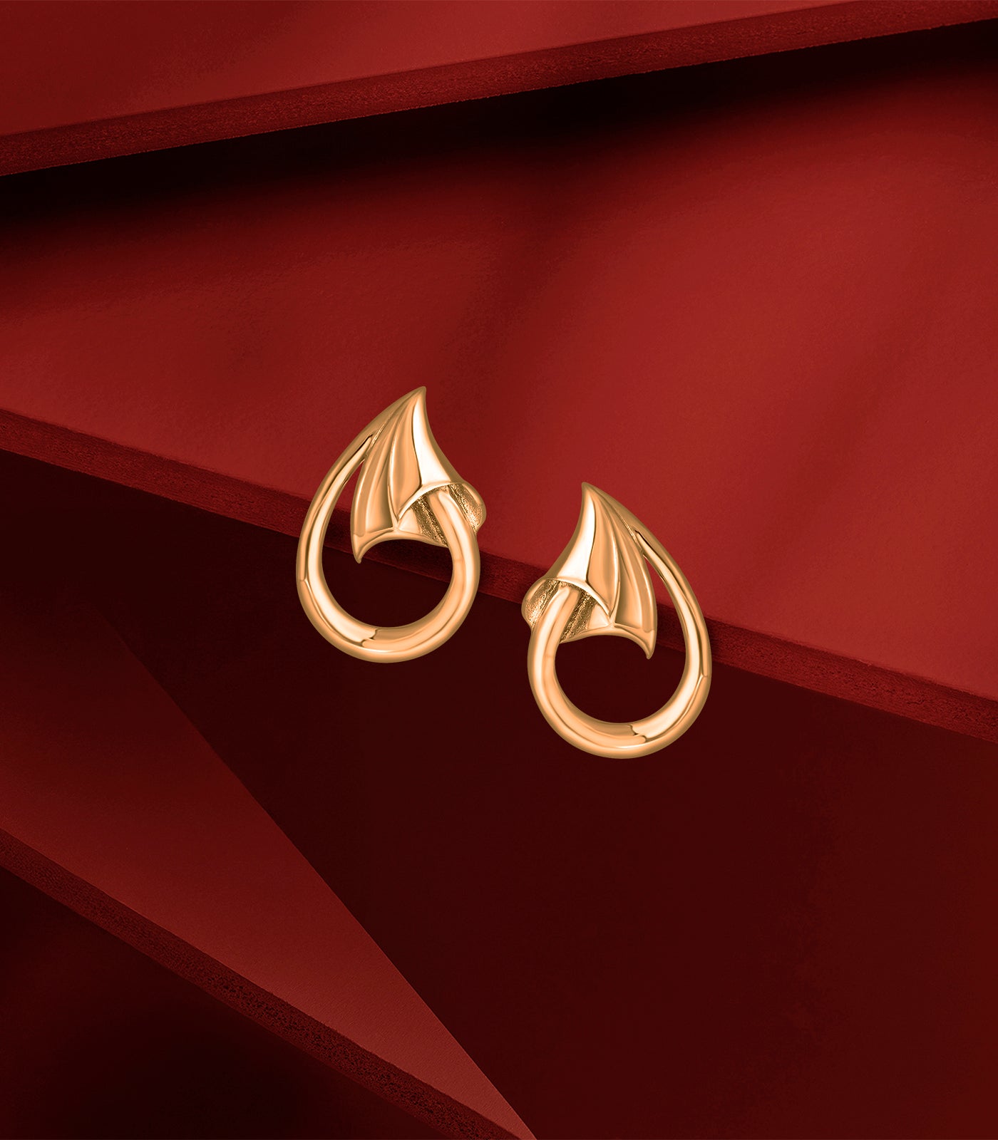 Glittering Drop Gold Tops