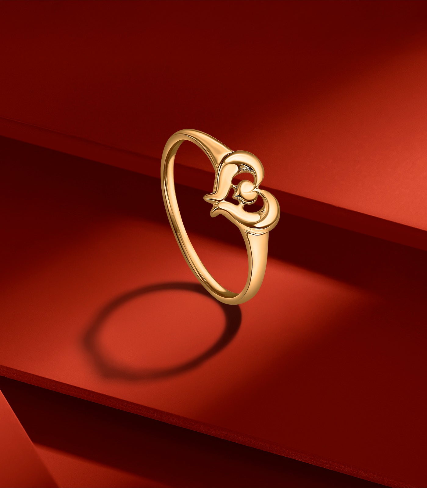 Gentle Heart Gold Finger Ring