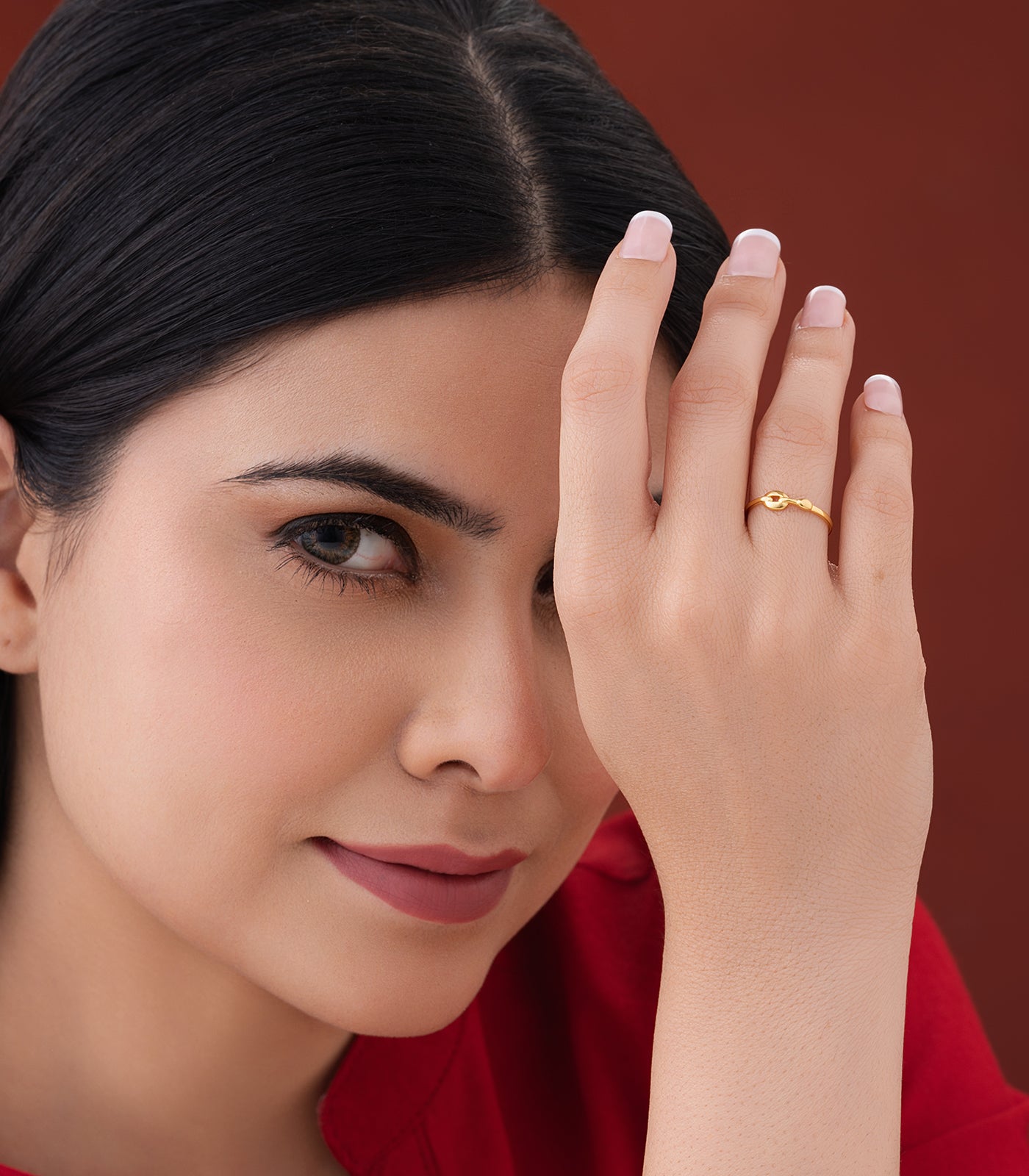 Chain Motif Gold Finger Ring