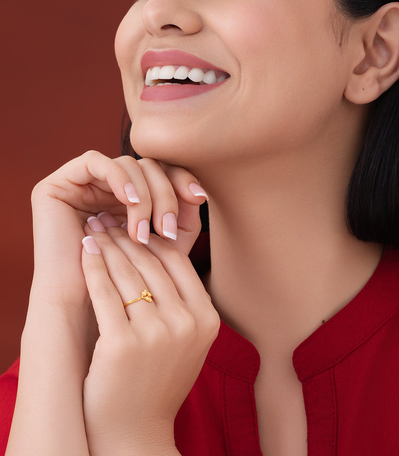 Floral Bloom Gold Finger Ring