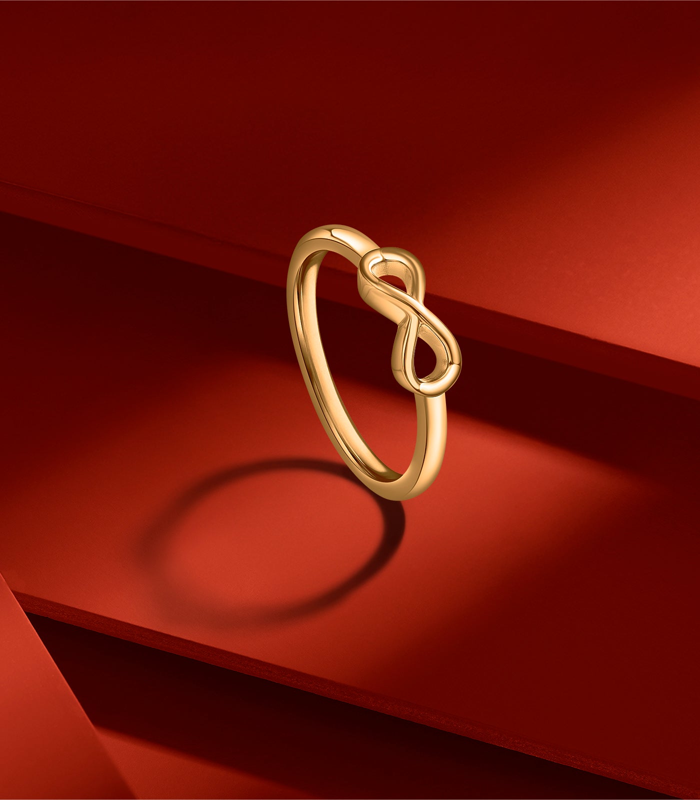 Infinity Gold Finger Ring
