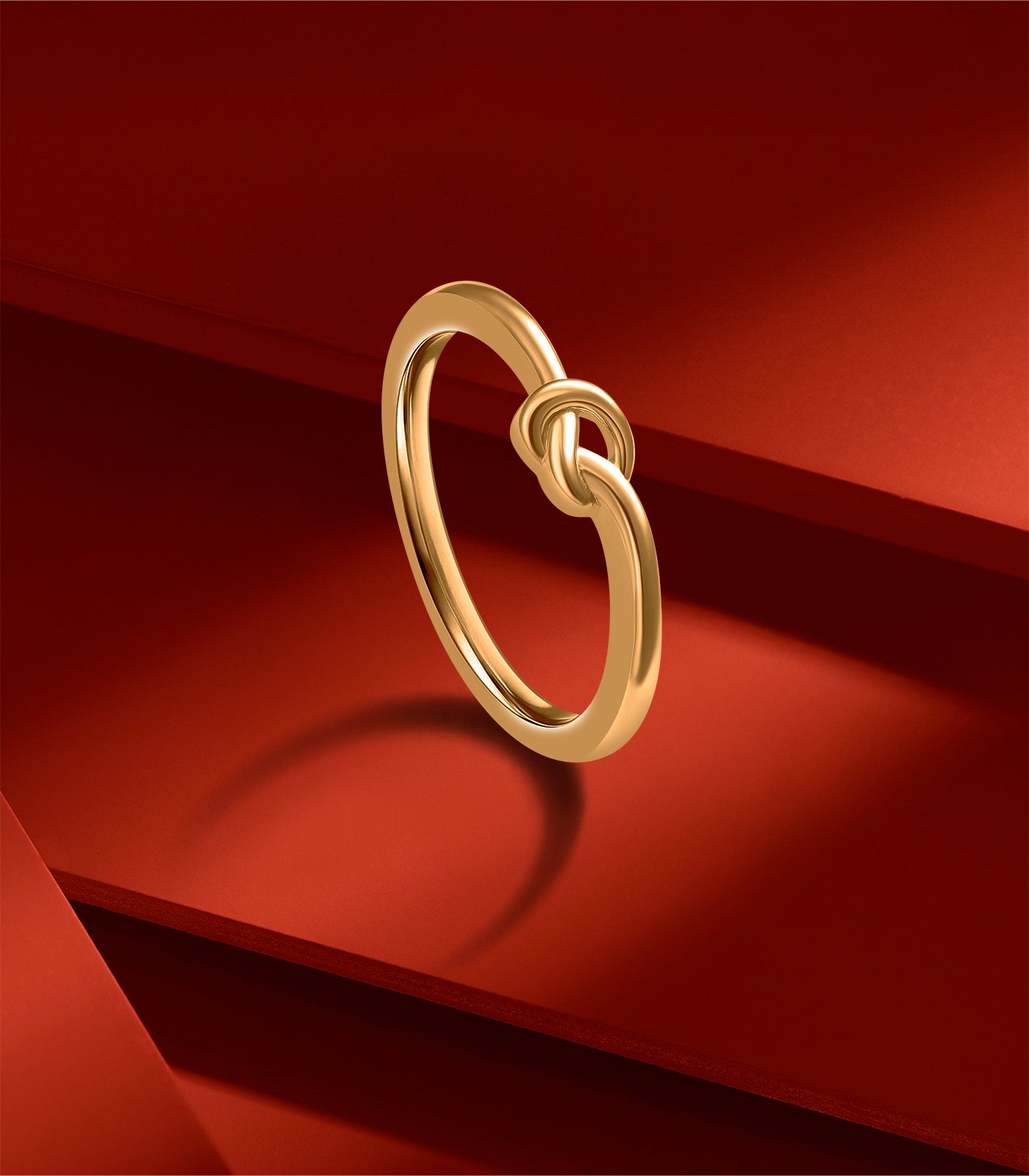 Twisted Knot Gold Finger Ring