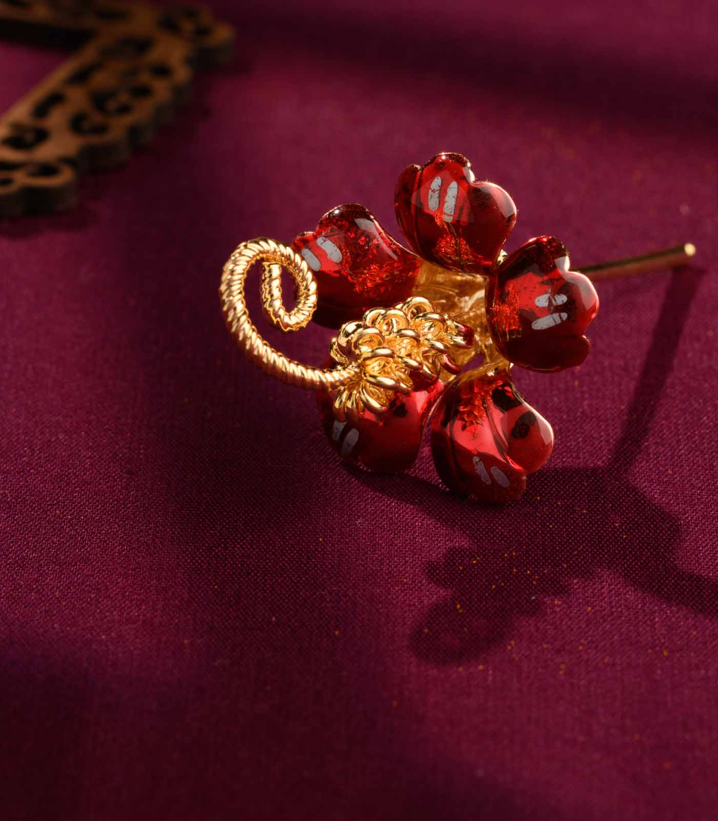 Silver Jaswand Phul Meena Work Small