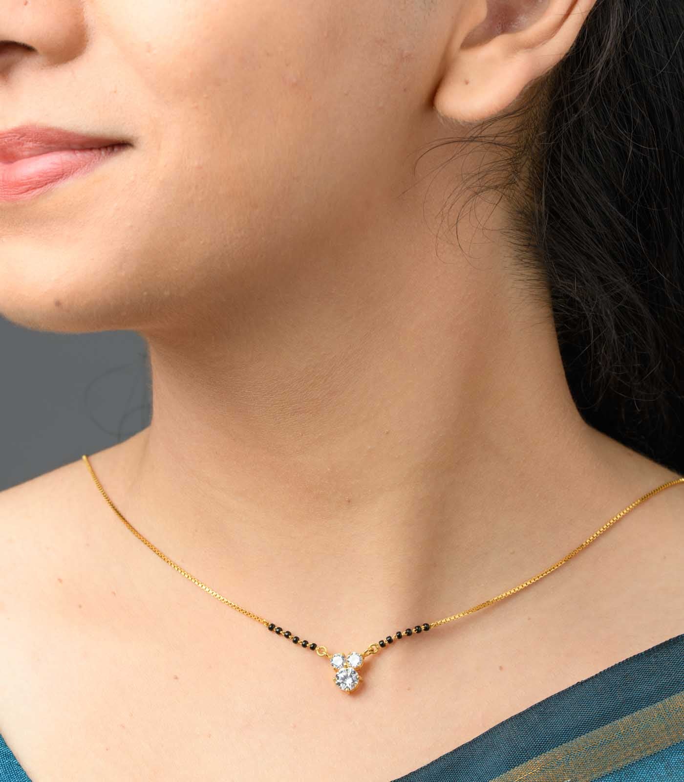 Trio studs classic Mangalsutra - Main Image