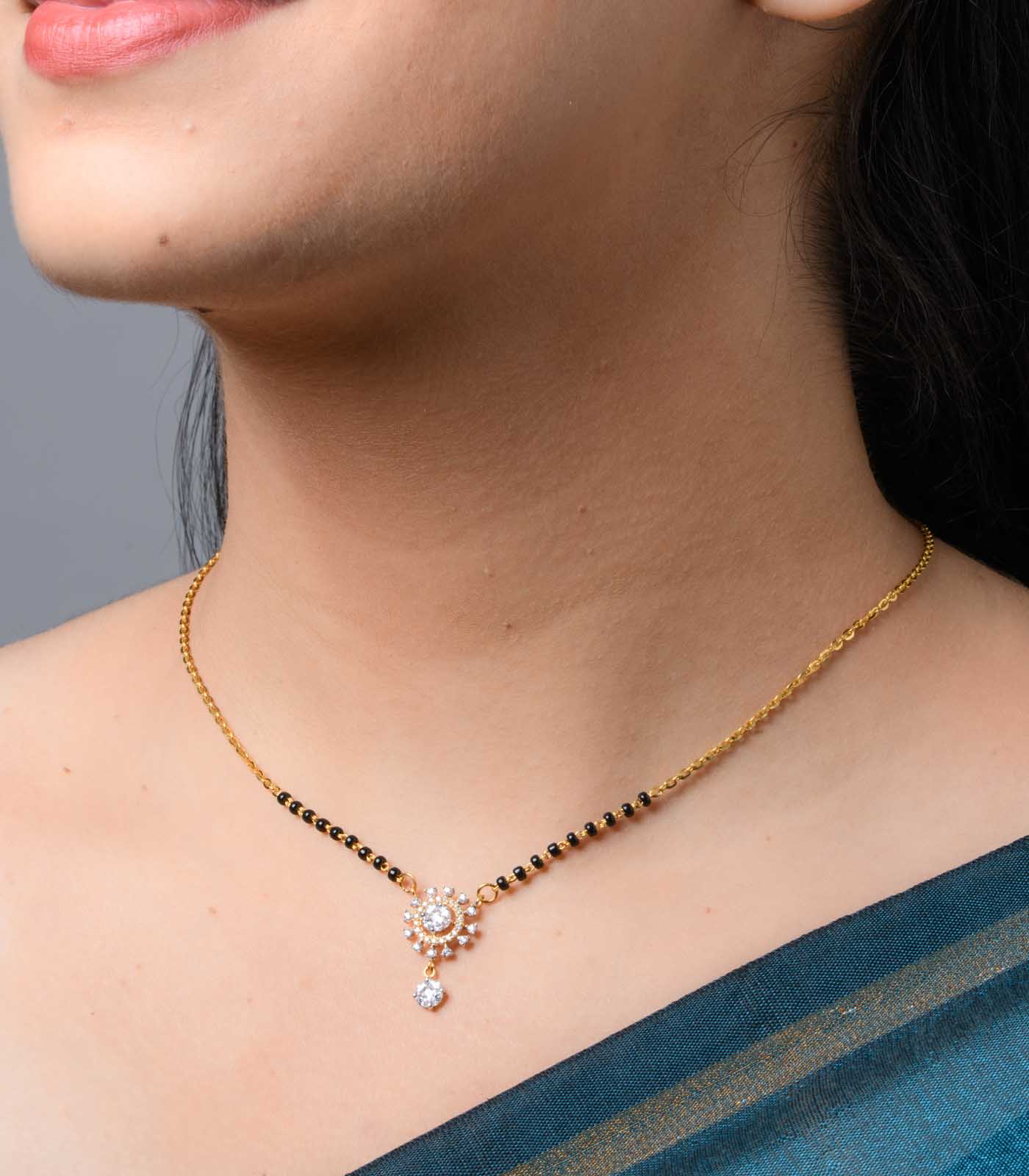 Daily Wear Mangalsutra Designs Gold Latest 2021 Long Sunflower