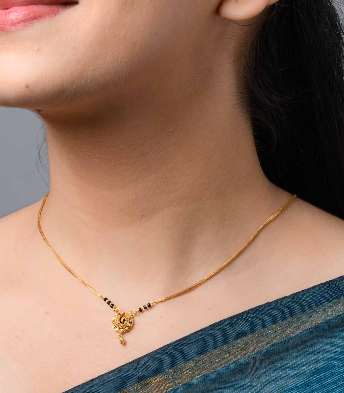 Short Ganthan Pendant Design Mini Ganthan Latest Mini Mangalsutra